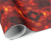 Rotes Kaleidoskop-Muster Geschenkpapier (Rolleneckpunkt)