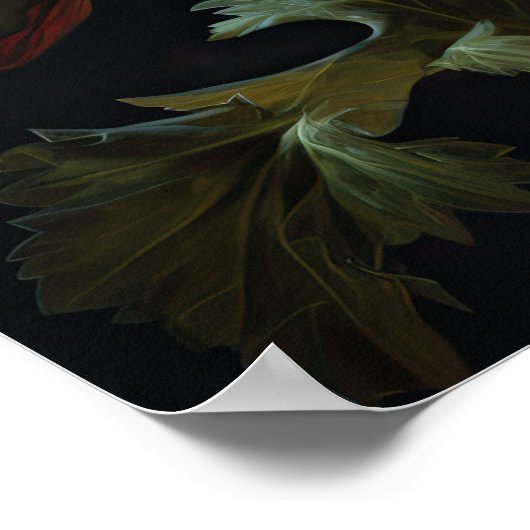 Rotes Kalifornien Mohnblumen Blume Art Print Poste Poster (Ecke)