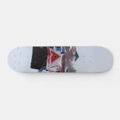 Rotes Kanalboot Skateboard (Horizontal)