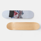 Rotes Kanalboot Skateboard (Horizontal)