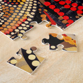 Rotes Kangaroo im Stile eines aborigines Dot Art Puzzle (Seite)