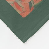 Rotes Kangaroo in australischer Bush Fleece Blanke (Ecke)