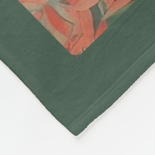 Rotes Kangaroo in australischer Bush Fleece Blanke (Ecke)