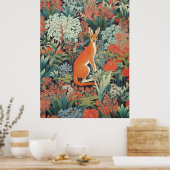 Rotes Känguru im australischen Busch Poster (Küche)