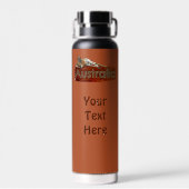 Rotes Känguru in Schlapphut Trinkflasche (Rückseite)