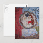 Rotes Kaninchen Postkarte (Vorne/Hinten)