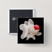 Rotes Kappe Oranda Goldfish-Button Button (Vorne & Hinten)