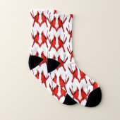 Rotes Kardinals-Muster Socken (Paar)