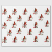 Rotes Kardinalsverpackungspapier Geschenkpapier (Flach)