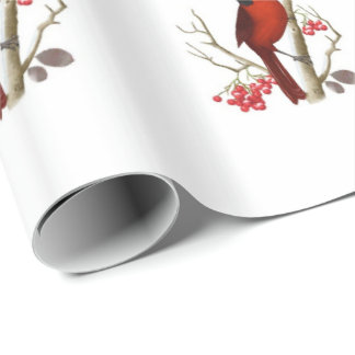 Rotes Kardinalsverpackungspapier Geschenkpapier
