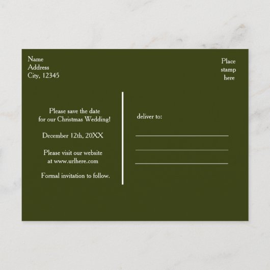 Rotes Karierte & Pinecones Rustikales Land Postkar Ankündigungspostkarte (Rückseite)