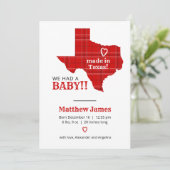 Rotes Kariertes aus texanischem Vertikal-Foto Ankündigung (Stehend Vorderseite)