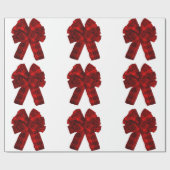 Rotes Kariertes Bows-Wrapper Geschenkpapier (Flach)