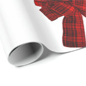 Rotes Kariertes Bows-Wrapper Geschenkpapier (Rolleneckpunkt)