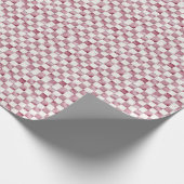 Rotes kariertes dekoratives Geschenkpapier (Ecke)