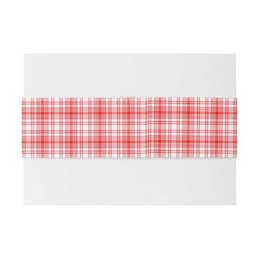 Rotes kariertes einladungsbanderole (Rückseitenbeispiel)