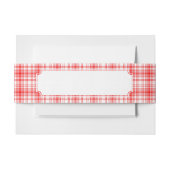 Rotes kariertes einladungsbanderole (Vorderseite Beispiel)