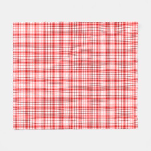 Rotes kariertes fleecedecke (Vorderseite (Horizontal))