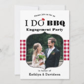 Rotes Kariertes Foto I TUN Einladung der Interesse (Vorderseite)