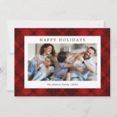 Rotes Kariertes Foto Weihnachten (Vorderseite)