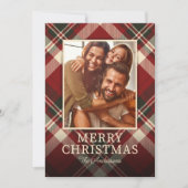 Rotes Kariertes Foto Weihnachten (Vorderseite)