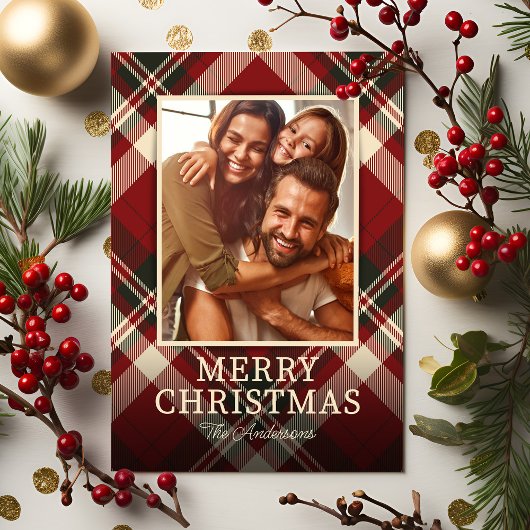 Rotes Kariertes Foto Weihnachten