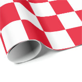 Rotes kariertes geschenkpapier (Rolleneckpunkt)