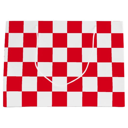 Rotes kariertes große geschenktüte (Vorderseite)