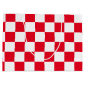 Rotes kariertes große geschenktüte (Rückseite)