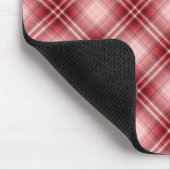 Rotes kariertes Herz Mousepad (Ecke)