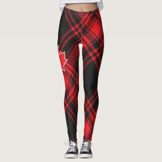 "Rotes Kariertes Kanada" Leggings