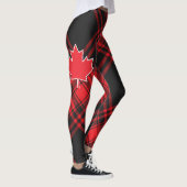 "Rotes Kariertes Kanada" Leggings (Rechts)