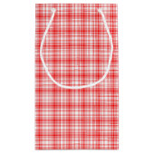 Rotes kariertes kleine geschenktüte (Rückseite)