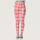 Rotes kariertes leggings (Vorderseite)