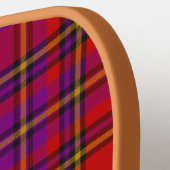 Rotes Kariertes Mit Monogramm Pickleball-Paddel Pickleball Schläger (Linke Seite)