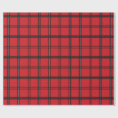 Rotes kariertes Muster Geschenkpapier (Flach)