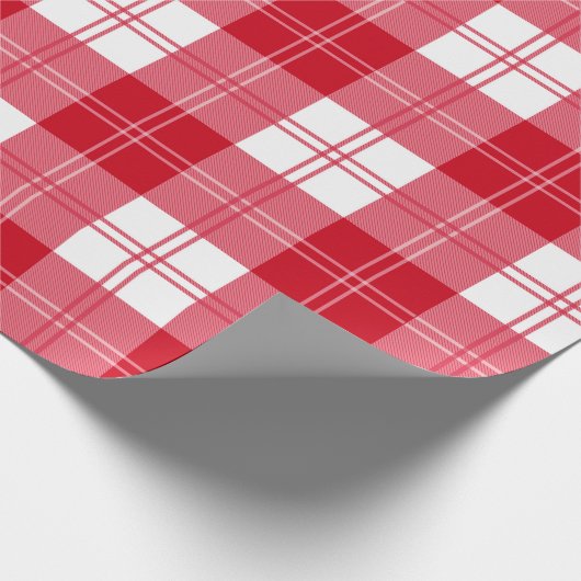 Rotes Kariertes Mustertrennpapier Geschenkpapier (Ecke)