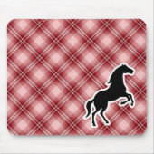 Rotes kariertes Pferd Mousepad (Vorne)