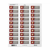 Rotes Kariertes Rustikales Ahornblätterblatt (Vorne)