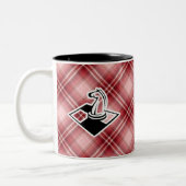 Rotes kariertes Schach Zweifarbige Tasse (Links)