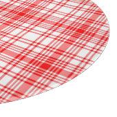 Rotes kariertes schneidebrett (Ecke)