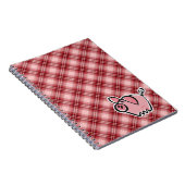 Rotes kariertes Schwein Notizblock (Rechte Seite)