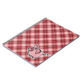 Rotes kariertes Schwein Notizblock (Linke Seite)