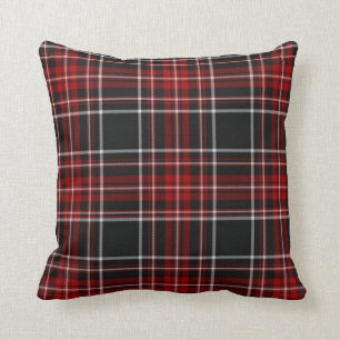 Rotes kariertes Tartan-Kissen Kissen
