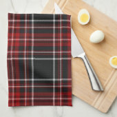 Rotes kariertes Tartan-Tuch Geschirrtuch (Viertel Falte)