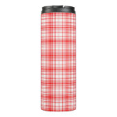 Rotes kariertes thermosbecher (Rückseite)