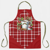 Rotes Kariertes und leichtes Hirsch Schürze (Vorderseite)