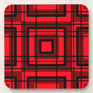 Rotes kariertes untersetzer