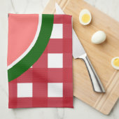 Rotes kariertes Wassermelone-Geschirrtuch Geschirrtuch (Viertel Falte)