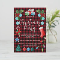 Rotes Kariertes WeihnachtsParty